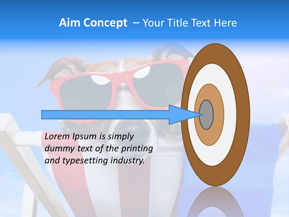 Colorful Puppy Lazy PowerPoint Template