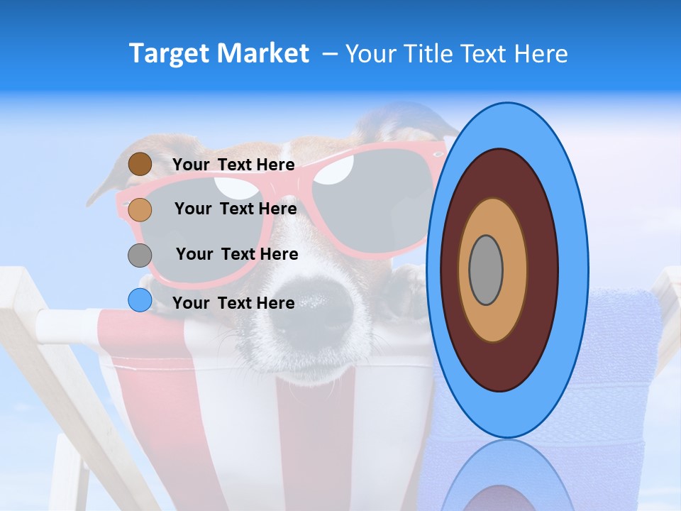 Colorful Puppy Lazy PowerPoint Template