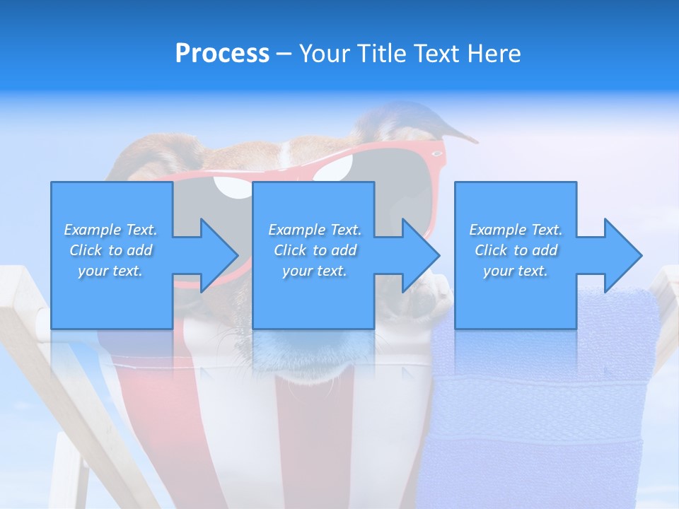 Colorful Puppy Lazy PowerPoint Template