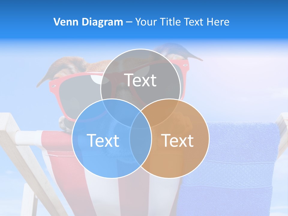 Colorful Puppy Lazy PowerPoint Template