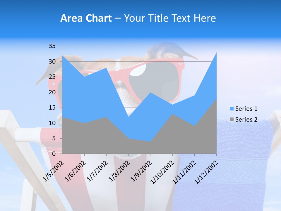 Colorful Puppy Lazy PowerPoint Template