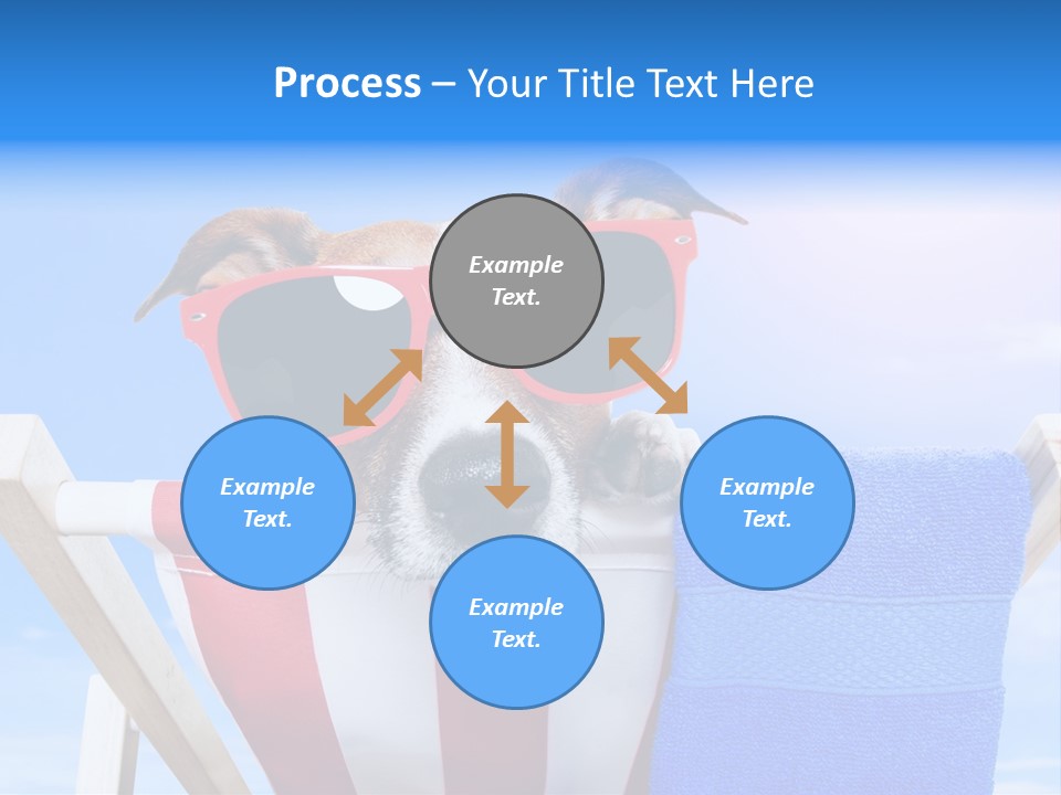 Colorful Puppy Lazy PowerPoint Template