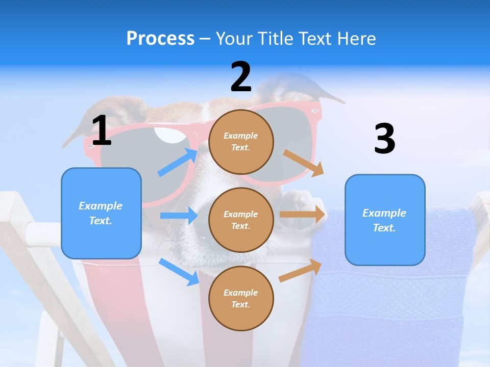 Colorful Puppy Lazy PowerPoint Template