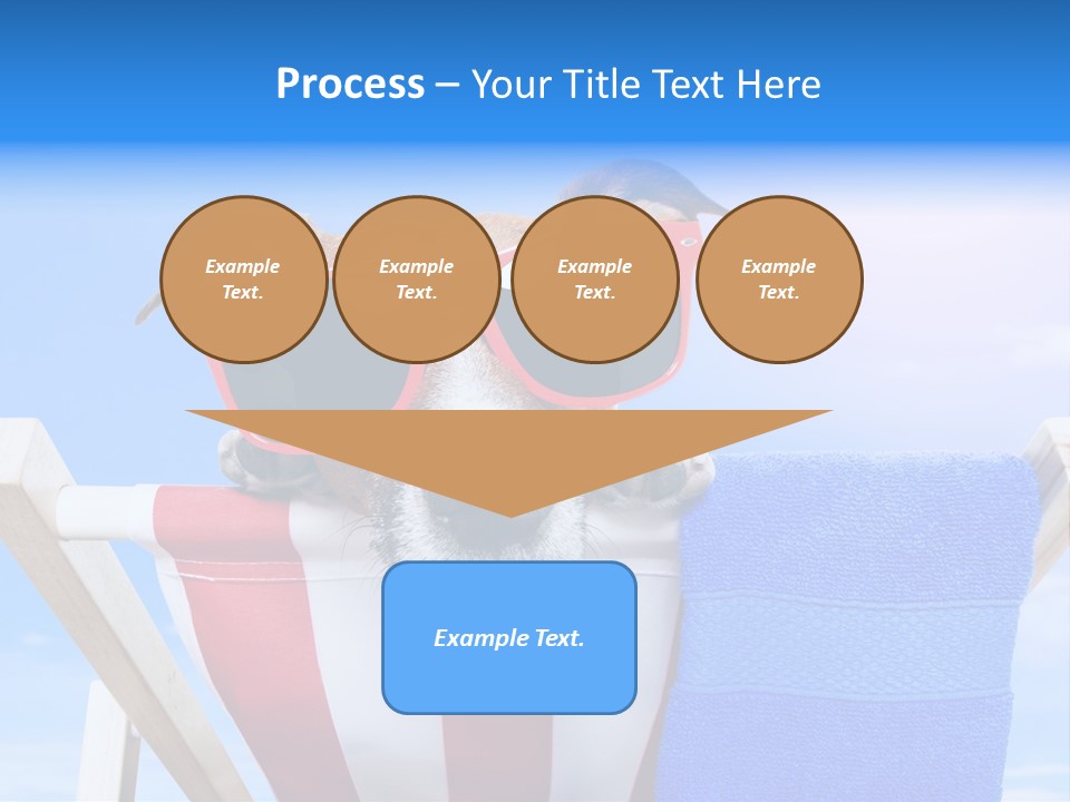 Colorful Puppy Lazy PowerPoint Template