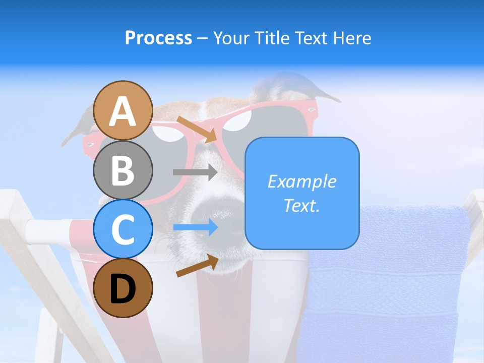 Colorful Puppy Lazy PowerPoint Template