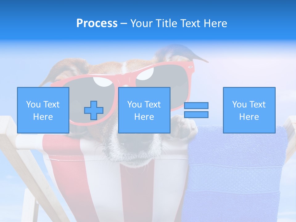 Colorful Puppy Lazy PowerPoint Template