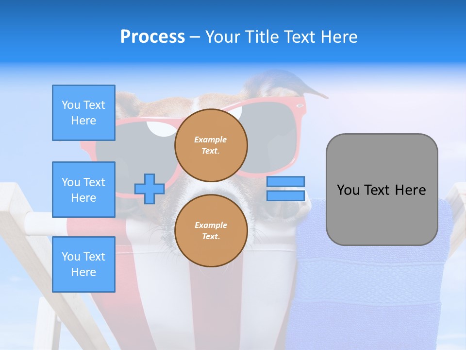 Colorful Puppy Lazy PowerPoint Template