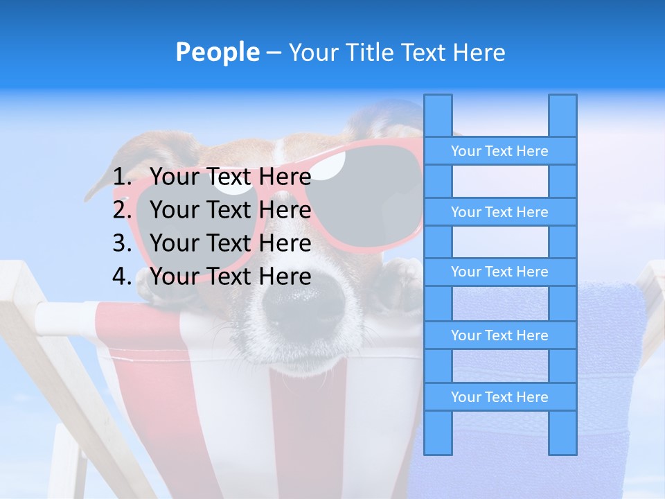 Colorful Puppy Lazy PowerPoint Template