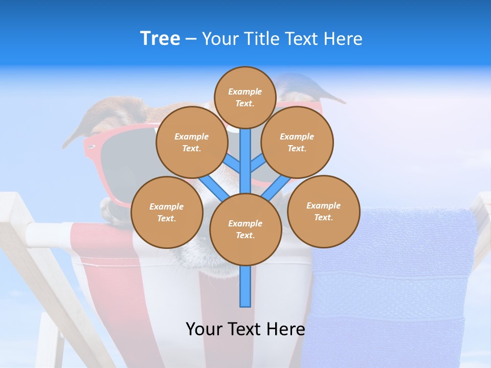 Colorful Puppy Lazy PowerPoint Template