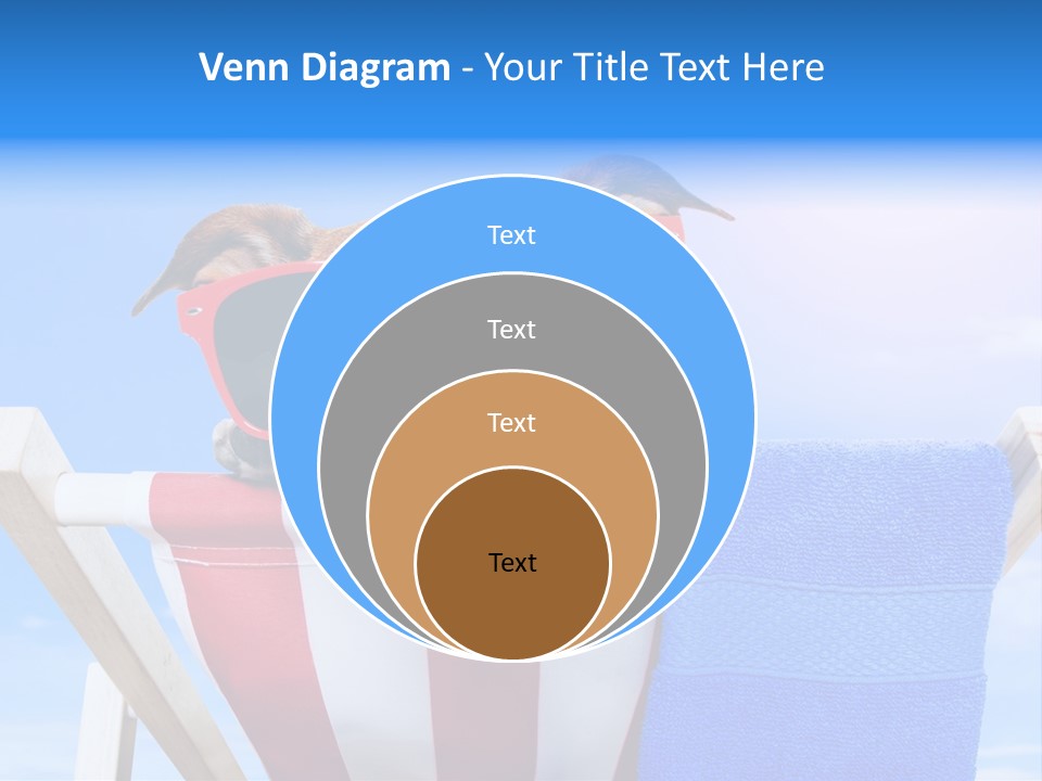 Colorful Puppy Lazy PowerPoint Template