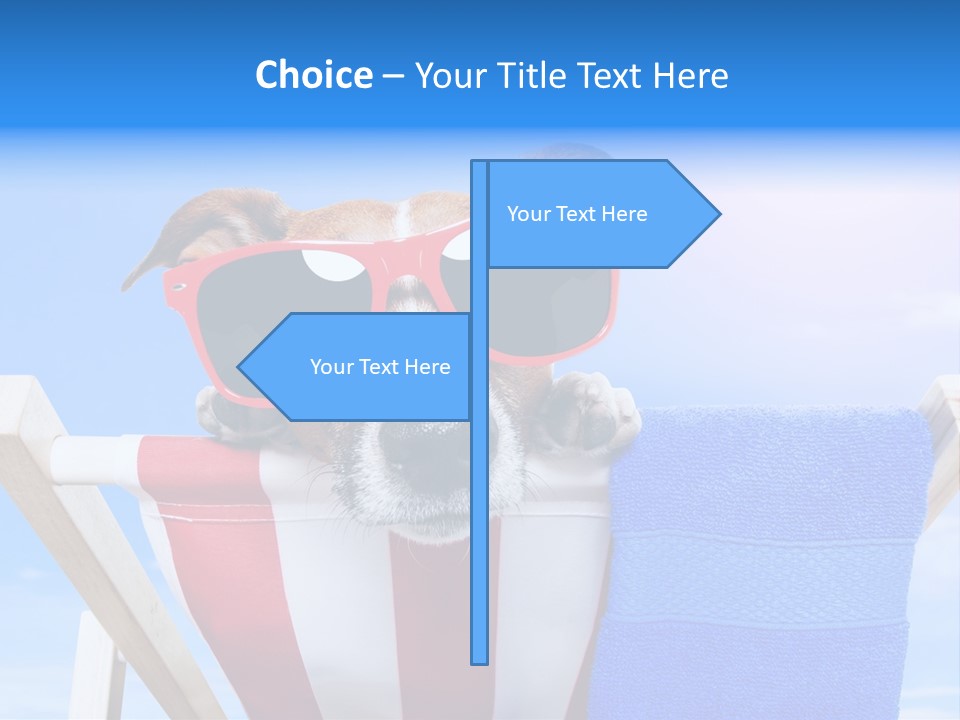 Colorful Puppy Lazy PowerPoint Template