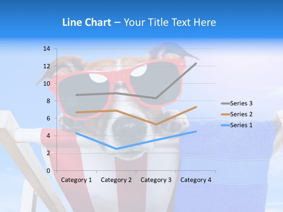 Colorful Puppy Lazy PowerPoint Template