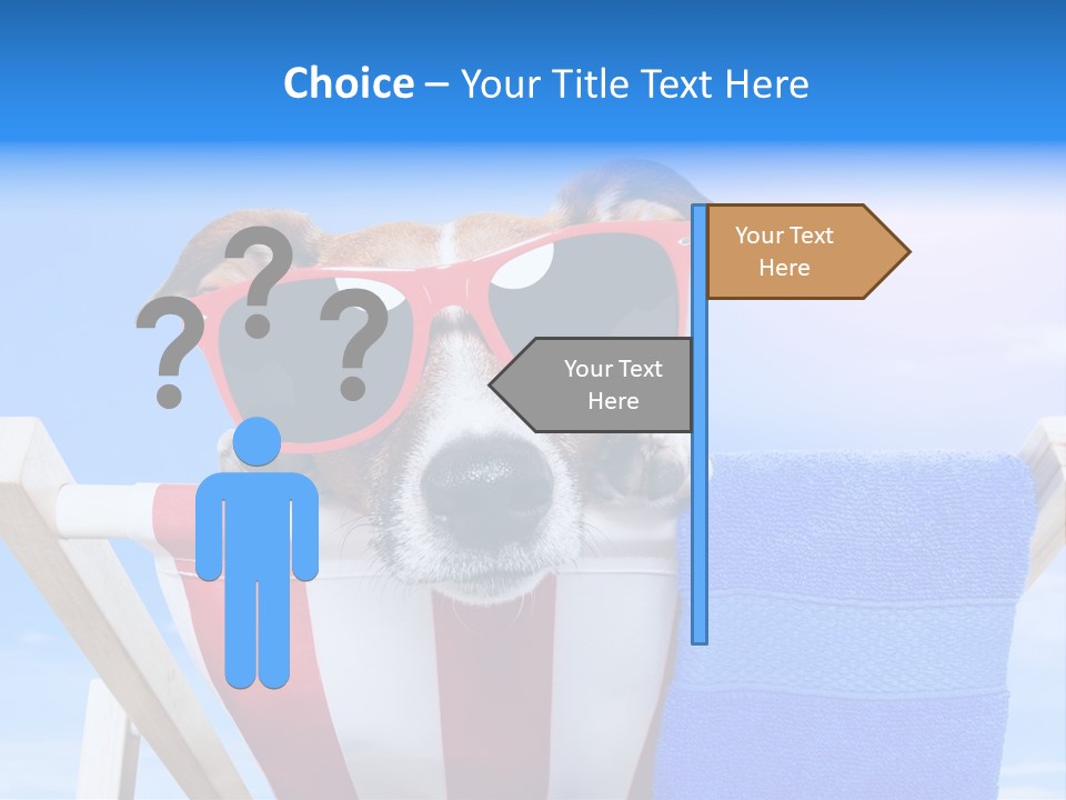 Colorful Puppy Lazy PowerPoint Template