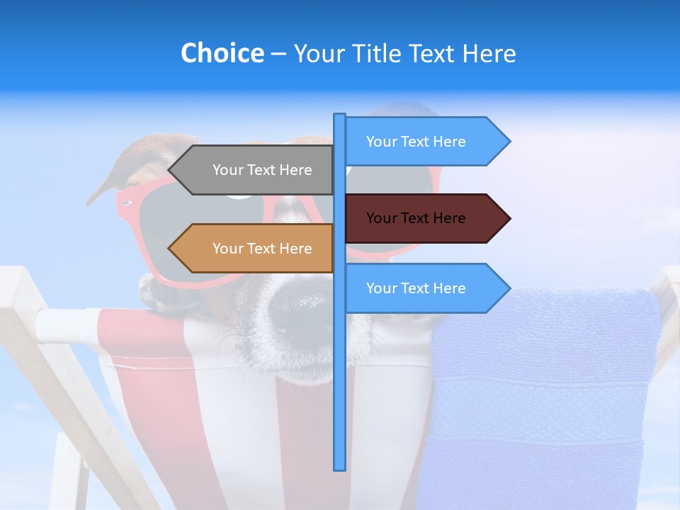 Colorful Puppy Lazy PowerPoint Template