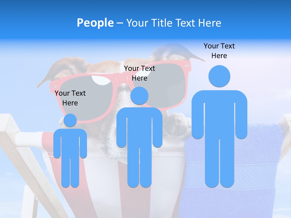 Colorful Puppy Lazy PowerPoint Template