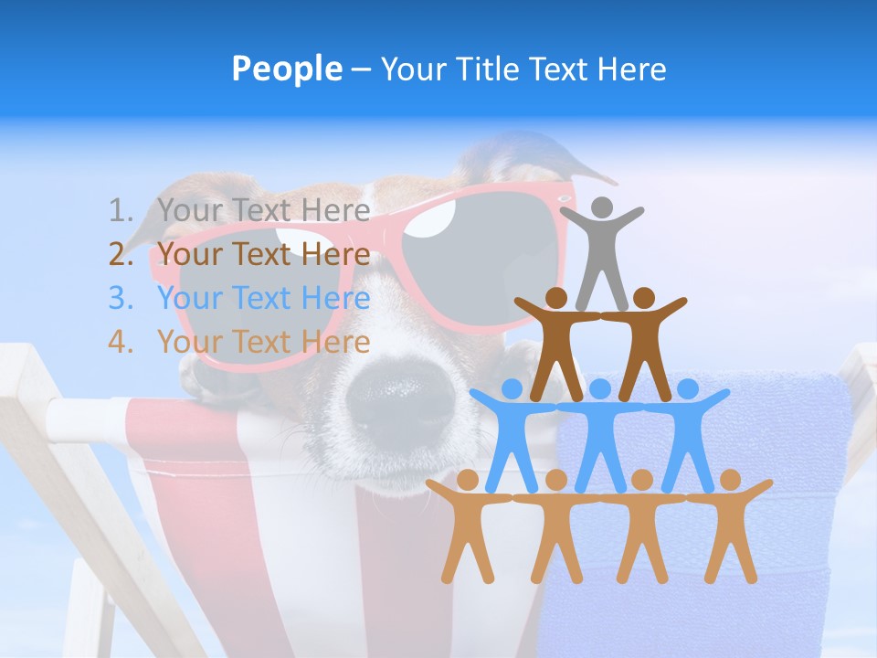 Colorful Puppy Lazy PowerPoint Template