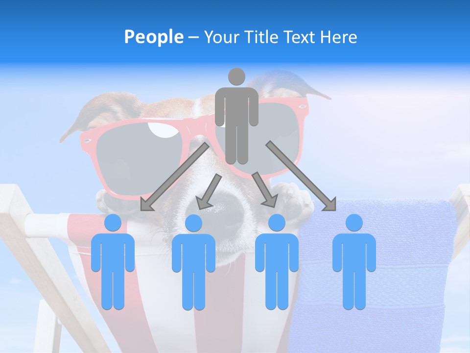 Colorful Puppy Lazy PowerPoint Template