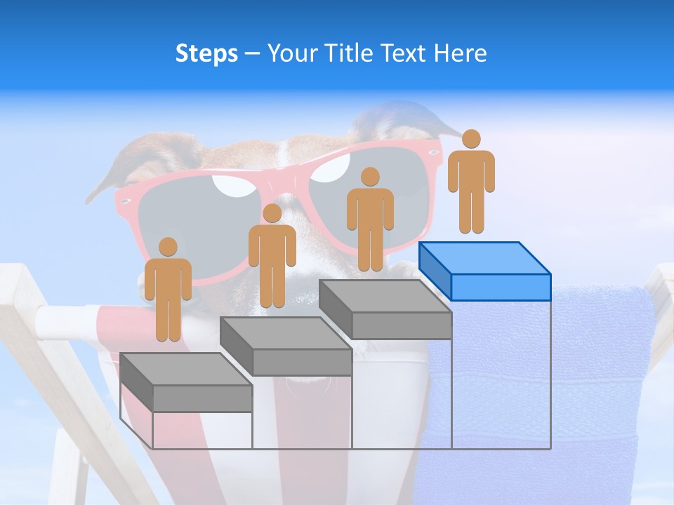 Colorful Puppy Lazy PowerPoint Template