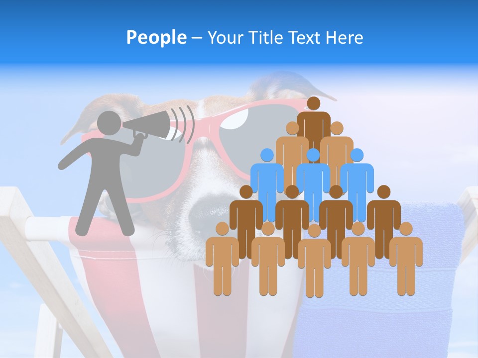 Colorful Puppy Lazy PowerPoint Template