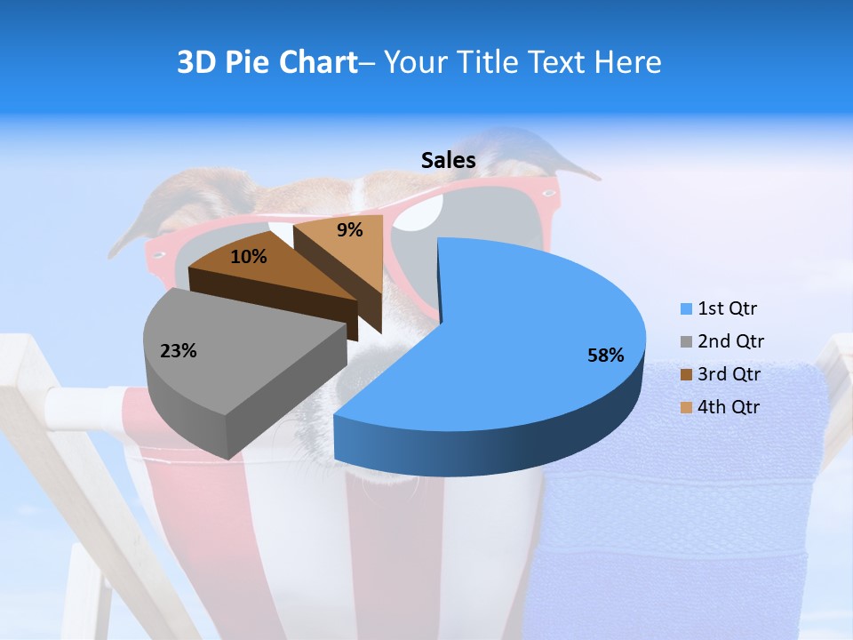 Colorful Puppy Lazy PowerPoint Template