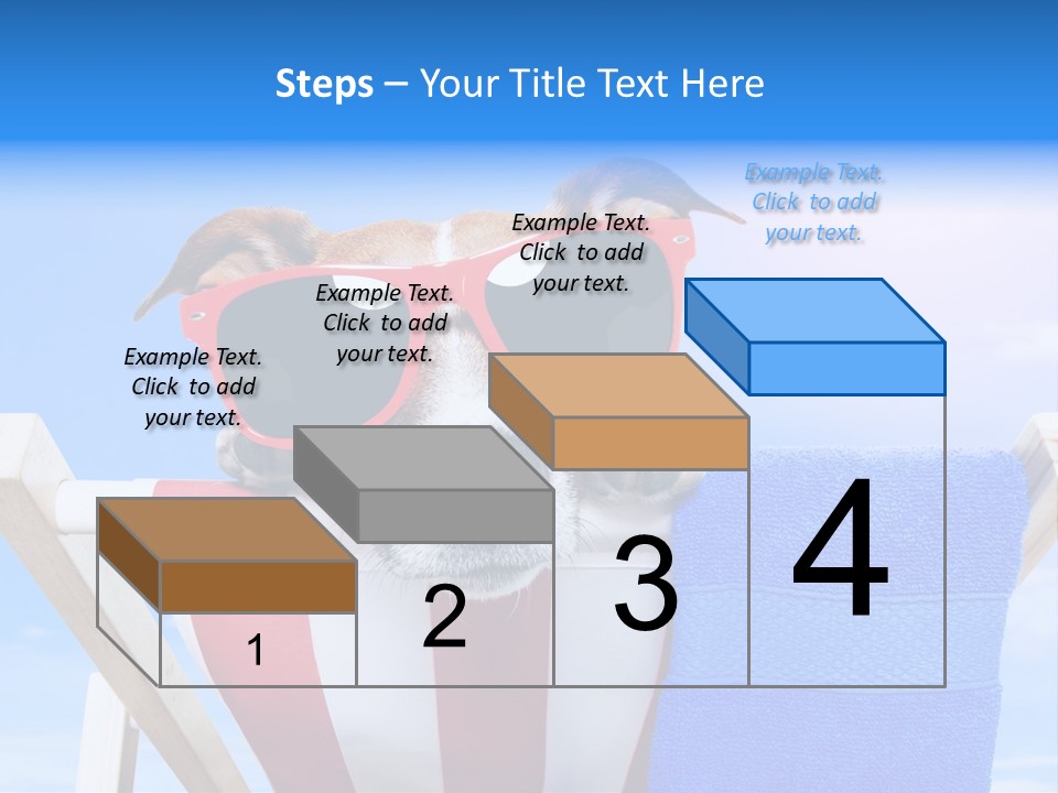 Colorful Puppy Lazy PowerPoint Template