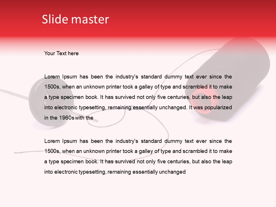 Thin Needle Accessories PowerPoint Template