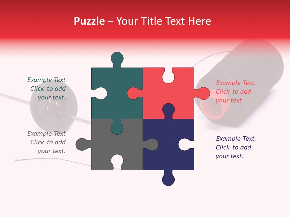 Thin Needle Accessories PowerPoint Template