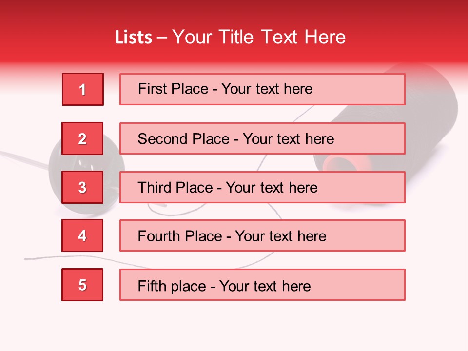 Thin Needle Accessories PowerPoint Template