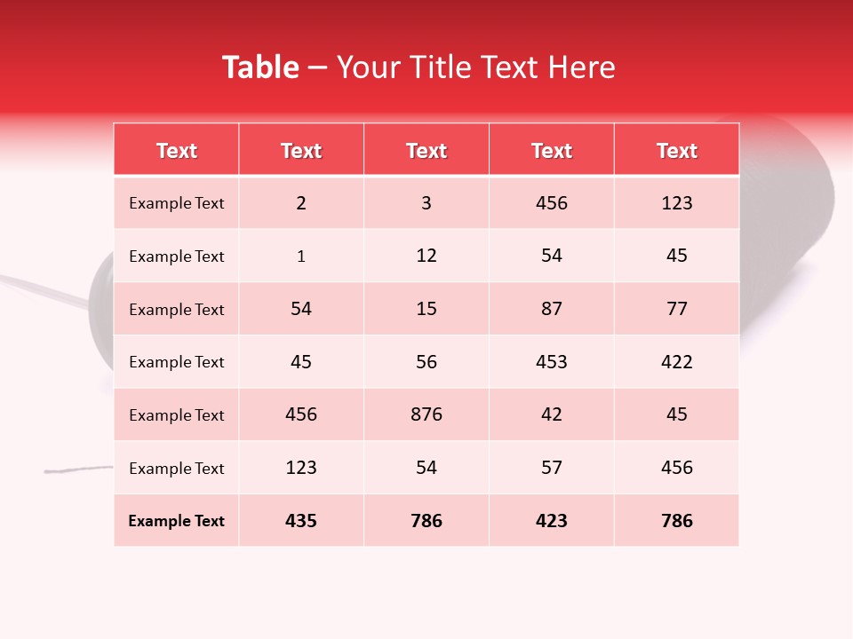 Thin Needle Accessories PowerPoint Template