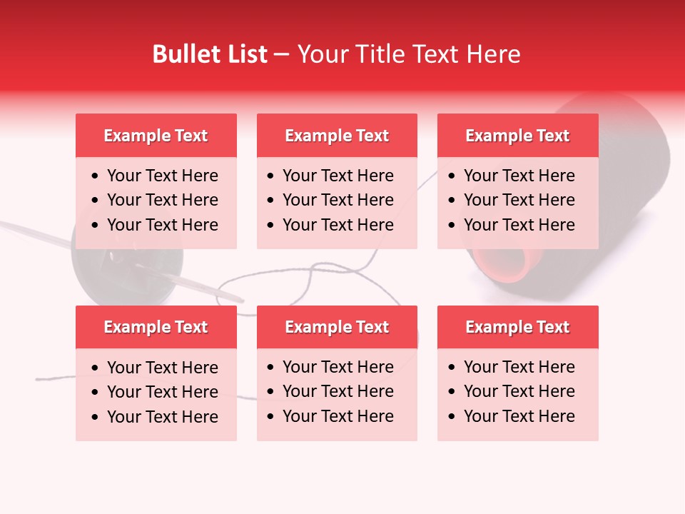 Thin Needle Accessories PowerPoint Template