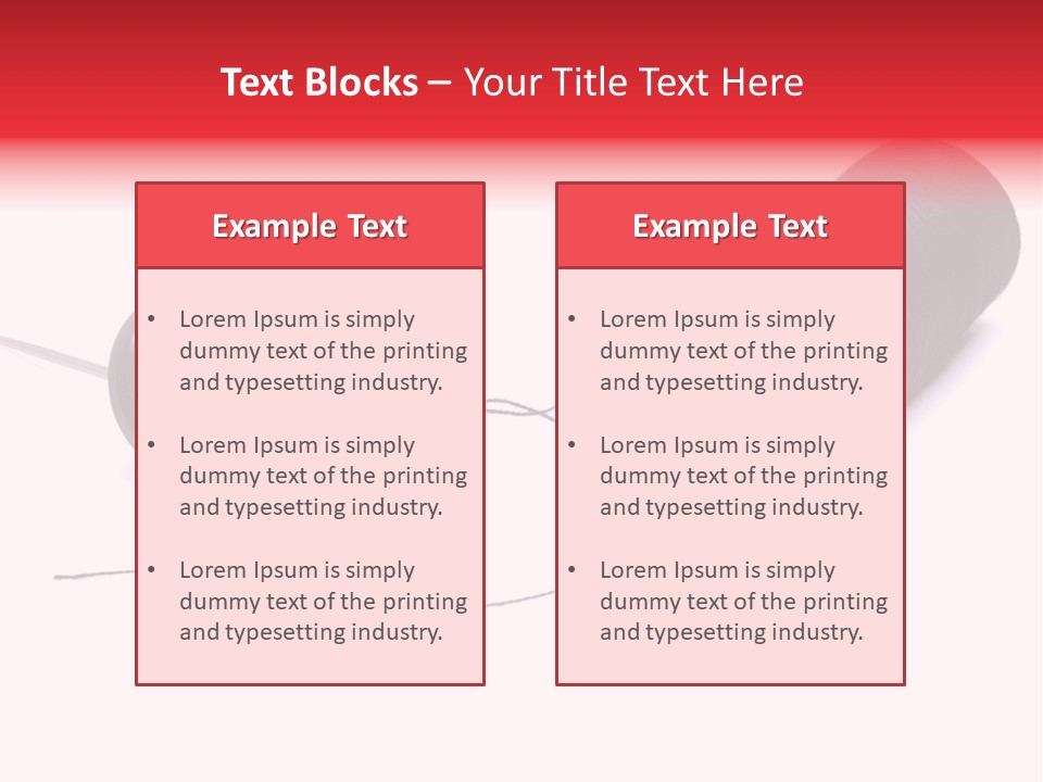 Thin Needle Accessories PowerPoint Template