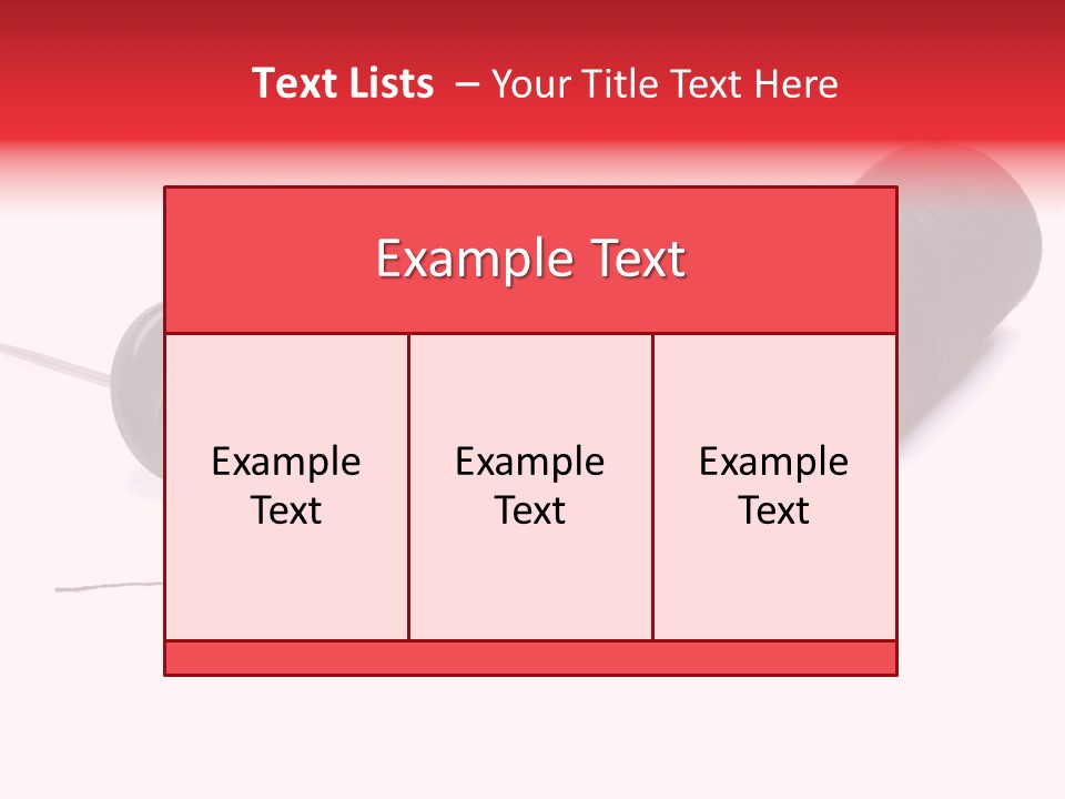 Thin Needle Accessories PowerPoint Template