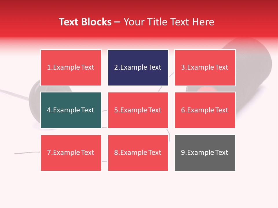 Thin Needle Accessories PowerPoint Template