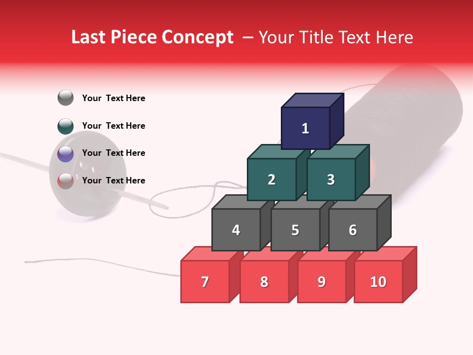 Thin Needle Accessories PowerPoint Template