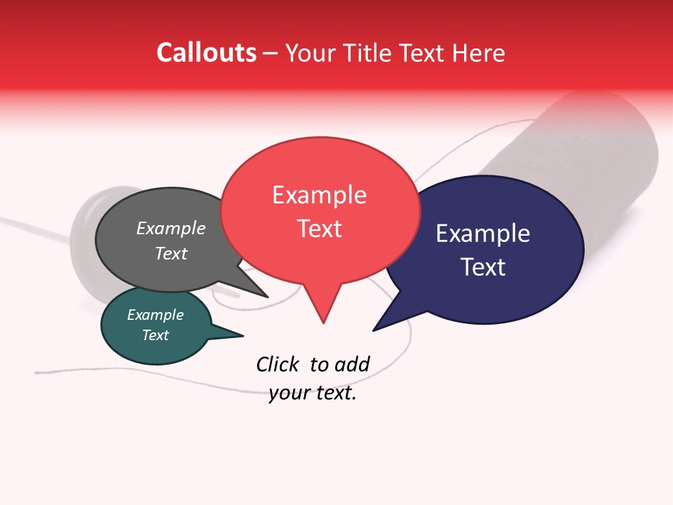 Thin Needle Accessories PowerPoint Template