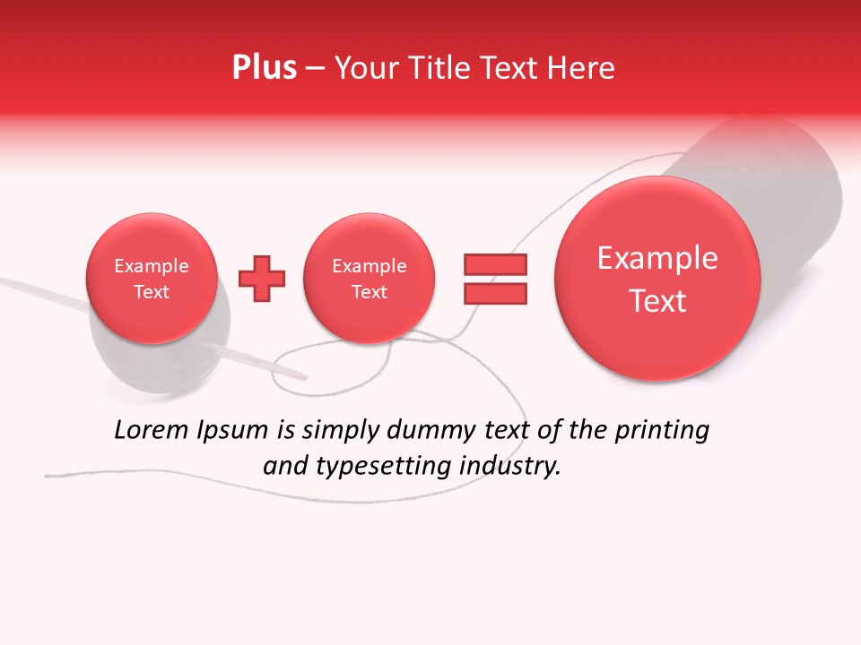 Thin Needle Accessories PowerPoint Template
