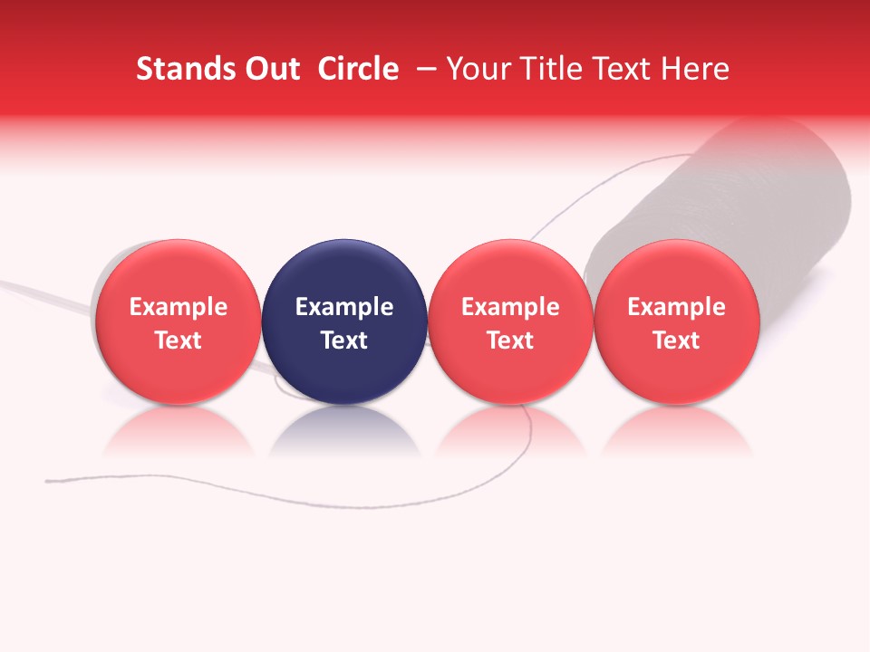 Thin Needle Accessories PowerPoint Template