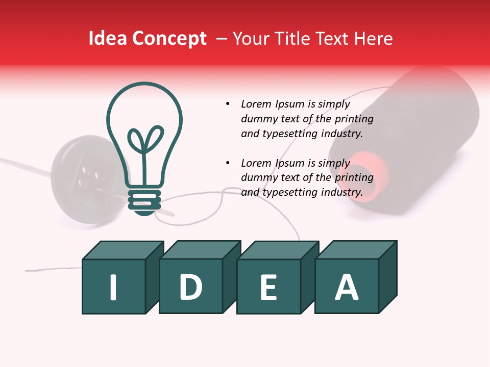 Thin Needle Accessories PowerPoint Template