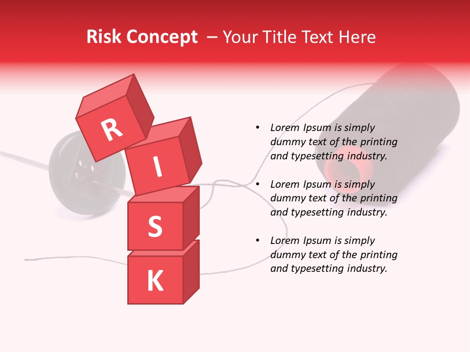 Thin Needle Accessories PowerPoint Template