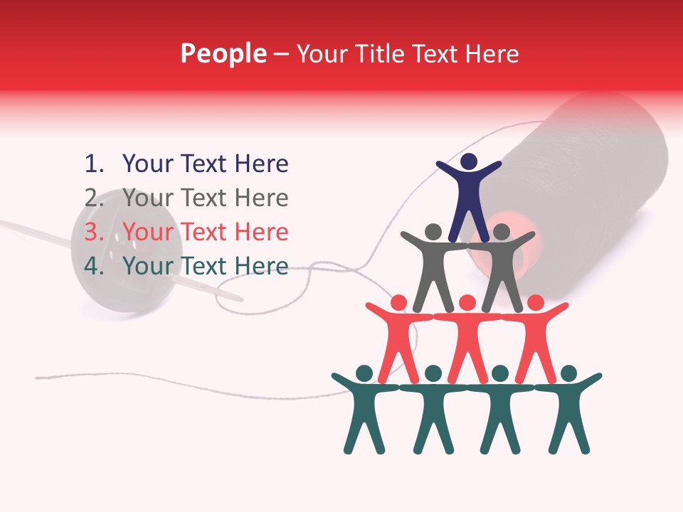 Thin Needle Accessories PowerPoint Template