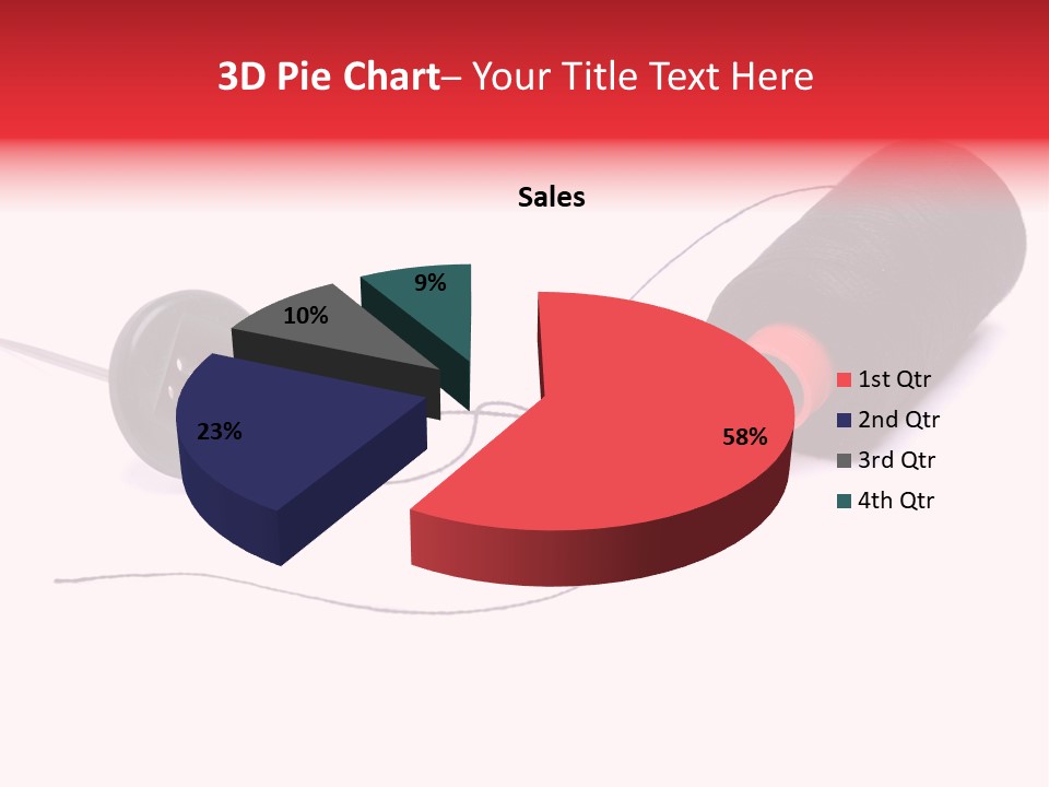Thin Needle Accessories PowerPoint Template