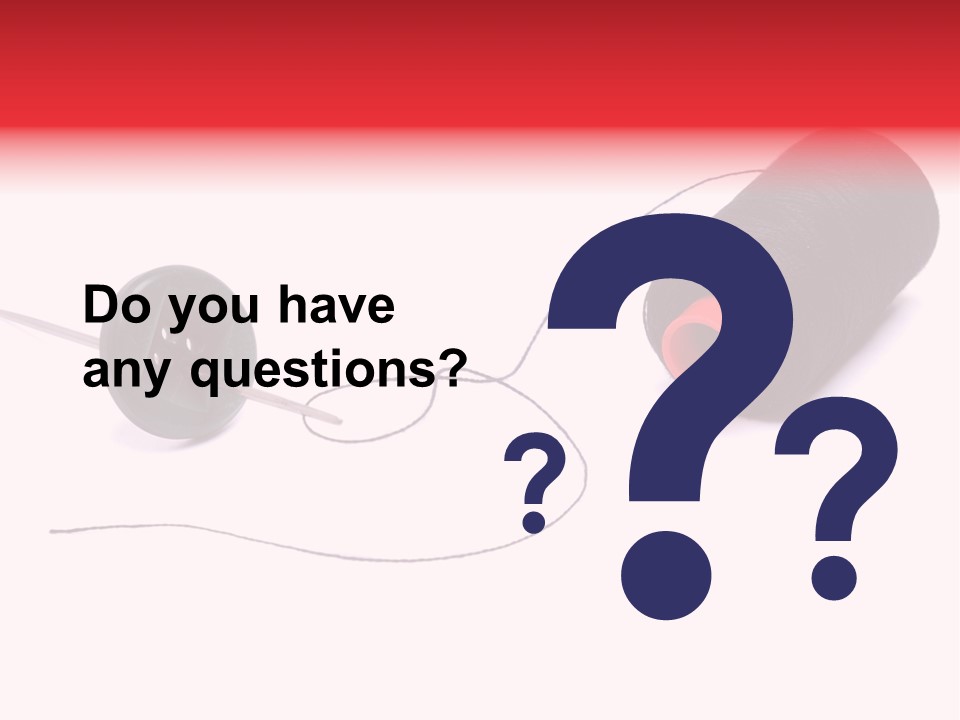 Thin Needle Accessories PowerPoint Template