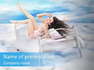 Bright Curtain Young PowerPoint Template