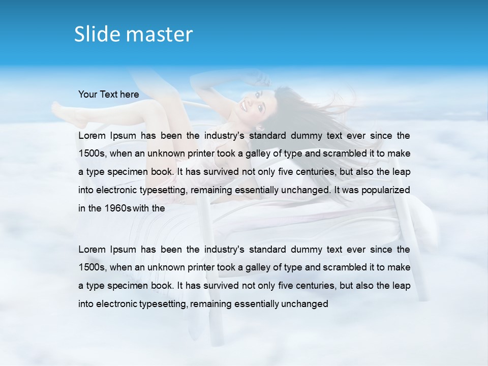 Bright Curtain Young PowerPoint Template