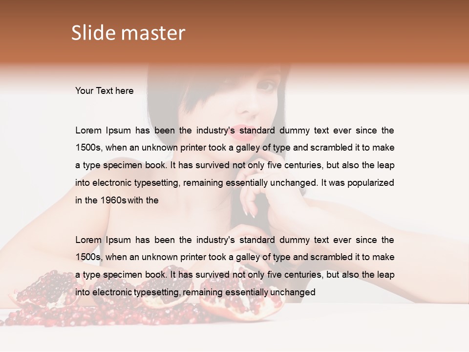 Young Lady Women PowerPoint Template