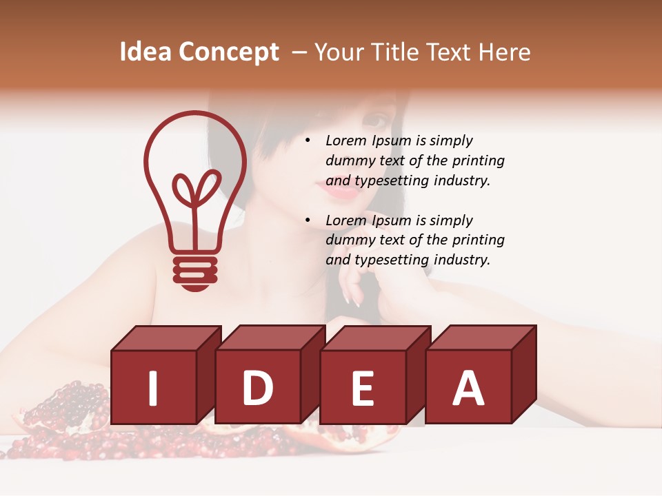 Young Lady Women PowerPoint Template