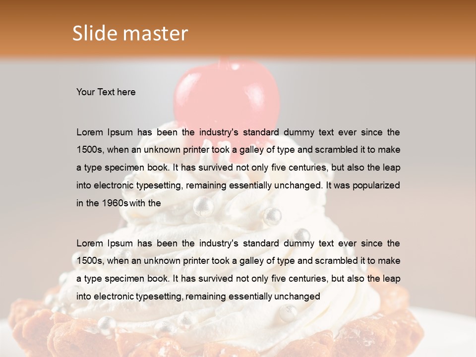 Fresh Slice Cheesecake PowerPoint Template