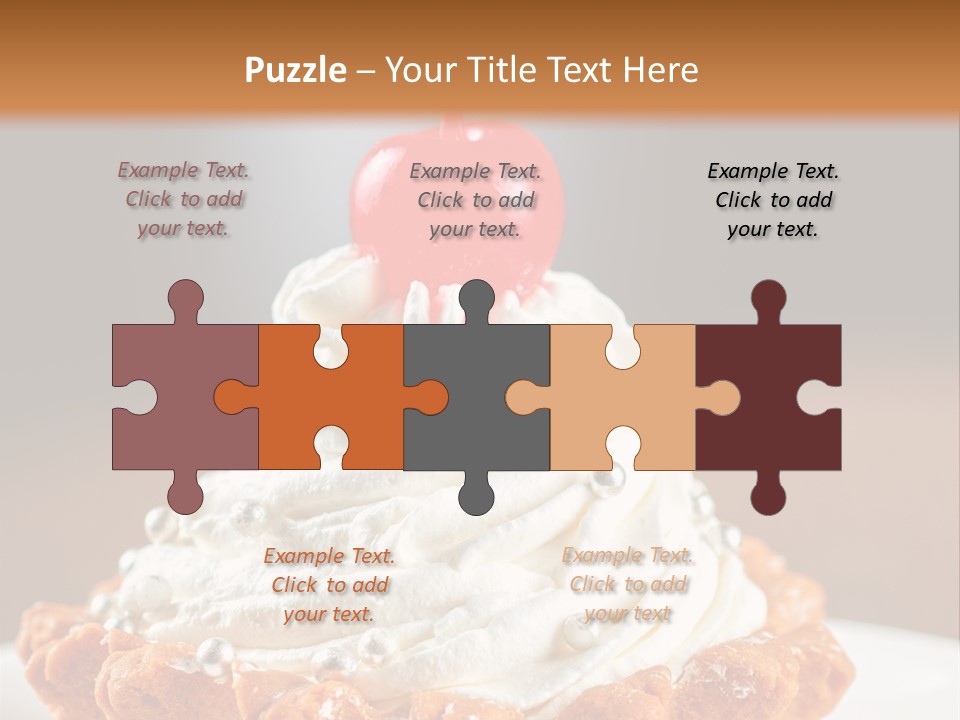 Fresh Slice Cheesecake PowerPoint Template