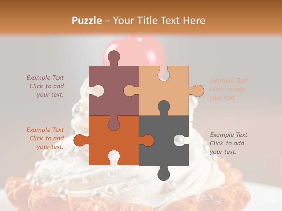 Fresh Slice Cheesecake PowerPoint Template