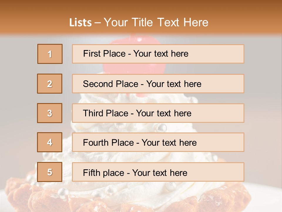Fresh Slice Cheesecake PowerPoint Template